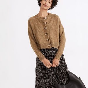 Madewell Broadway Cardigan Sweater Marled Olive size XXS